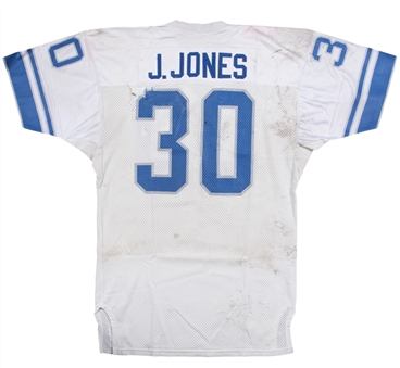 1986-1988 Circa James Jones Game Used Detroit Lions Road Jersey